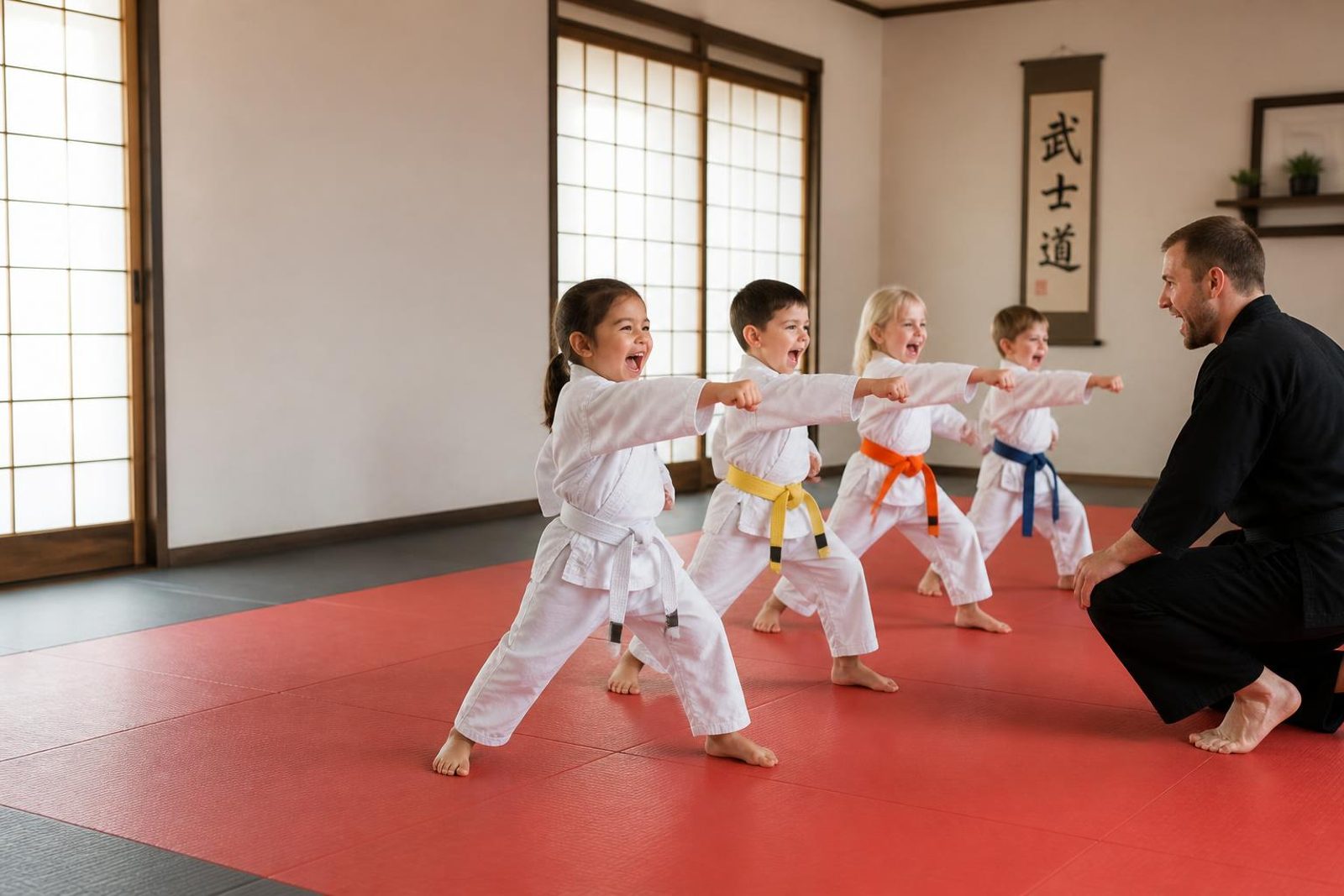 Big Energy. students training together at Go No Sen Karate in Peekskill