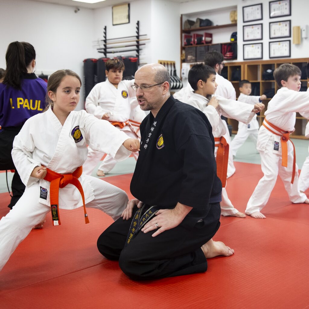 A Get Strong. student smiling proudly after class at Go No Sen Karate in Peekskill